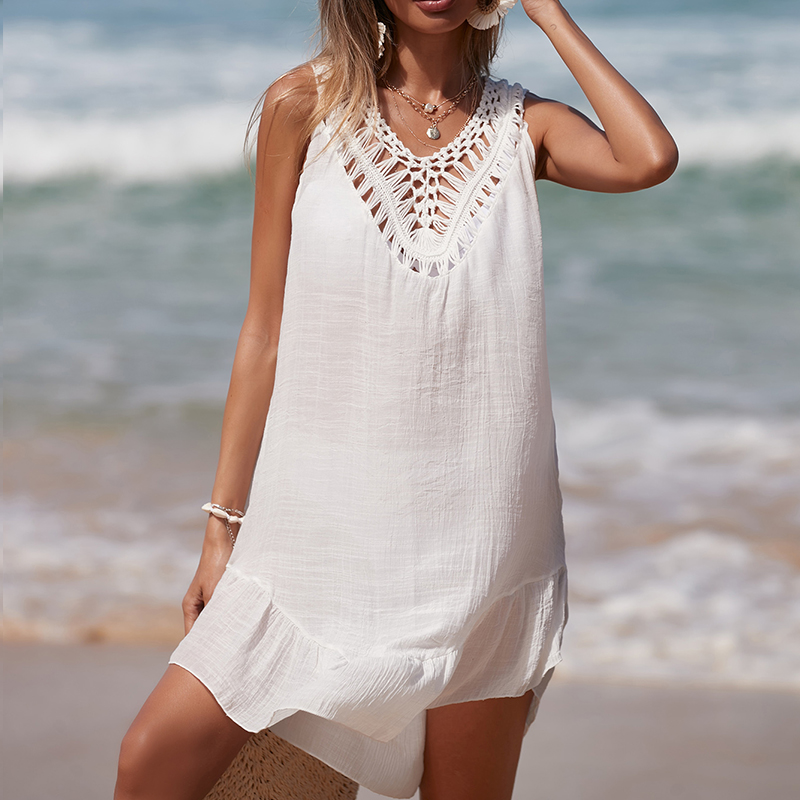 Women V-Neck Backless Hollow O - Cover Up Kaftan recension och pris