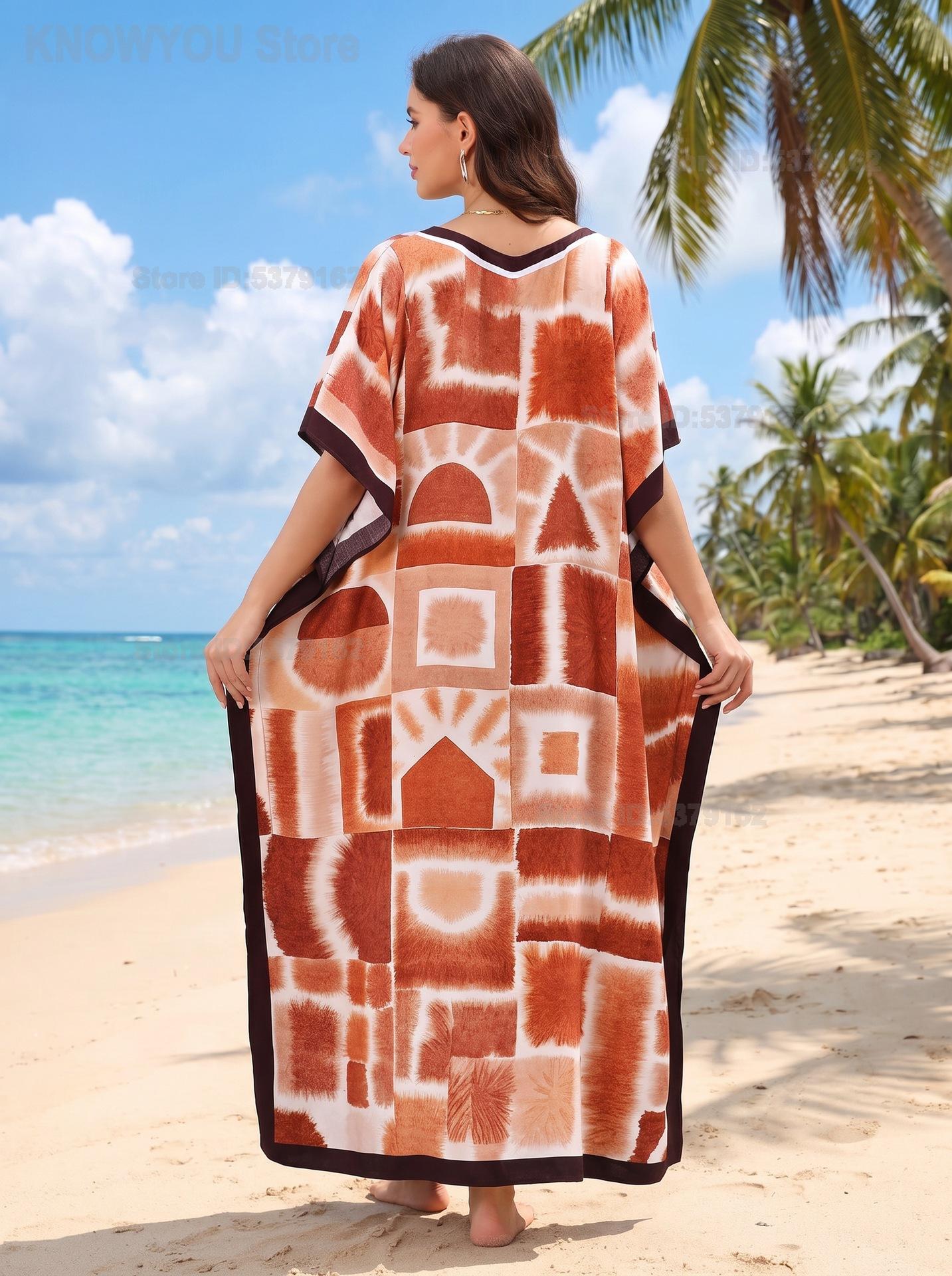 Women Rayon Loose Long Beach K - Cover Up Kaftan recension och pris