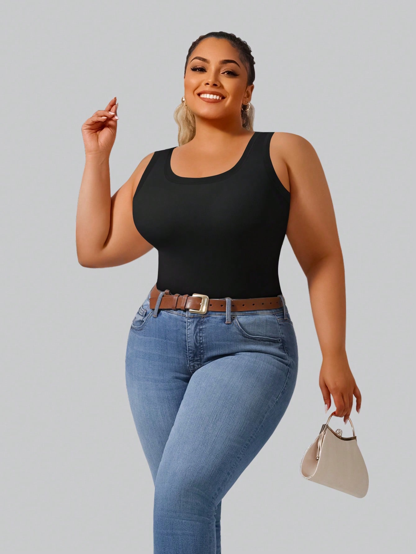 Plus Size Women's High Stretch - Crop Top Crochet recension och pris